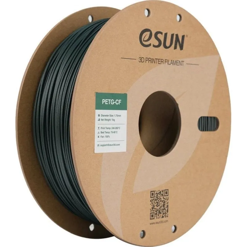 Filamento PETG-CF eSUN PETG-CF175D-G1TZ1 Verde 1,75 mm Superficie Opaca - immagine 1