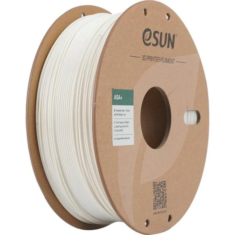 Filamento ASA eSUN ASA+ ASA+175W-W1P1 Bianco 1,75 mm Alta Resistenza UV - immagine 1