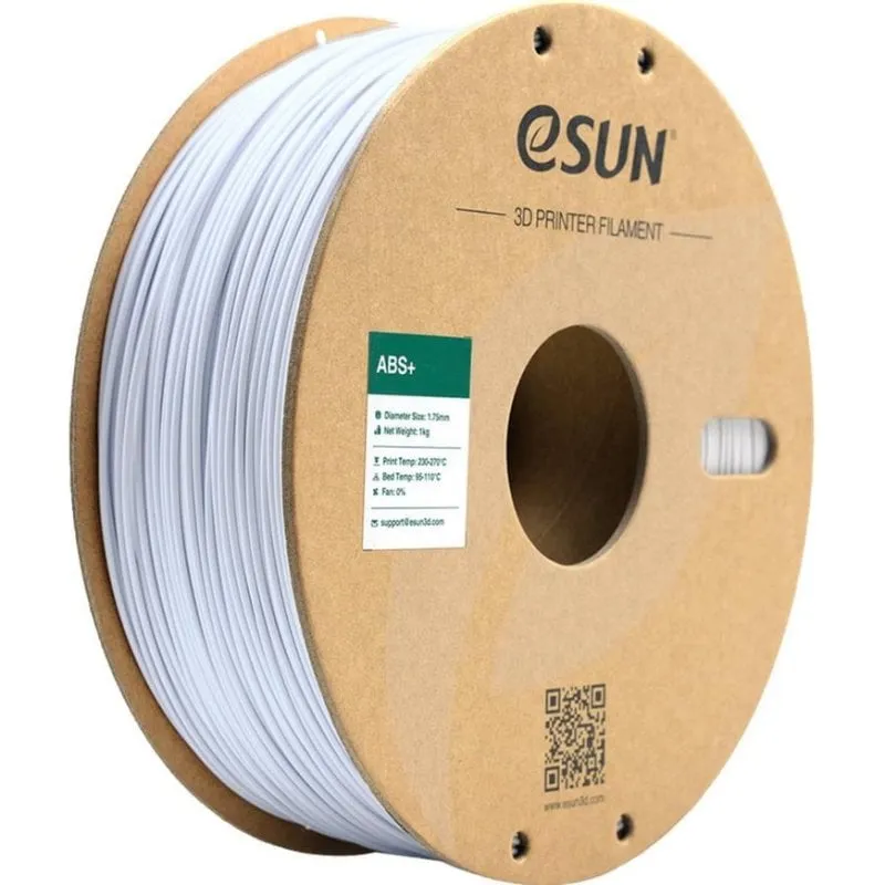 Filamento ABS+ eSUN ABS+175C-W1P1 Bianco 1,75 mm Resistente Impatto - immagine 1
