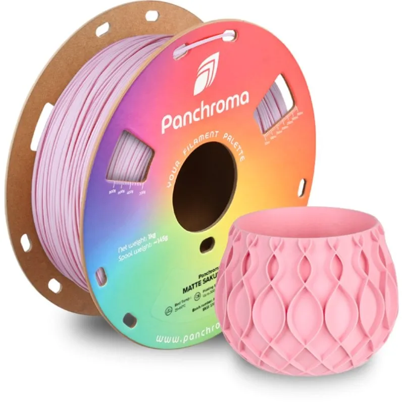 Filamento PLA Polymaker Panchroma Matte Rosa 1,75 mm Superficie Mate Facile Stampa - immagine 1