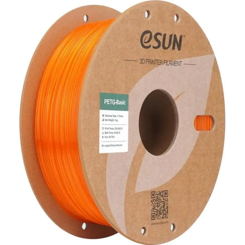 Filamento PETG eSUN PETG-Basic175T-O1P1 Arancione 1,75 mm Superficie Lucida - immagine 1