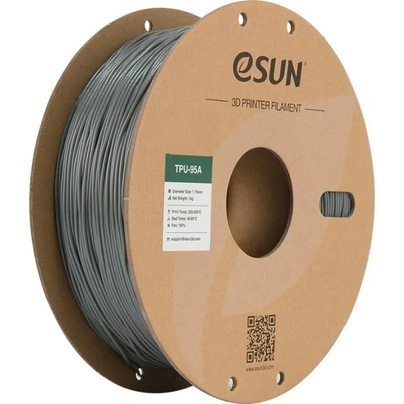 Filamento TPU-95A eSUN TPU-95A175H1P1 Grigio/Argento 1,75 mm Alta Elasticità - immagine 1