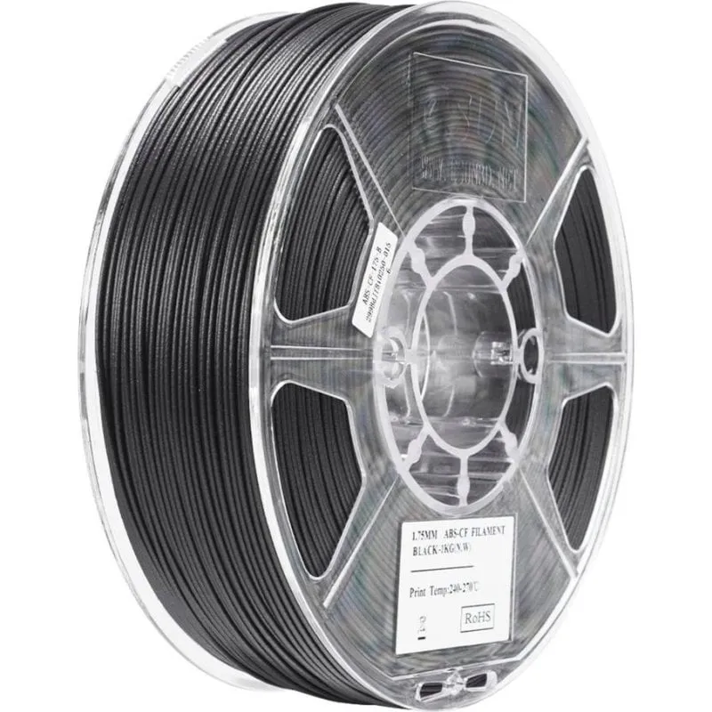 Filamento ABS-CF eSUN ABS-CF175B1TZ1 Nero 1,75 mm Alta Resistenza e Tenacità - immagine 1