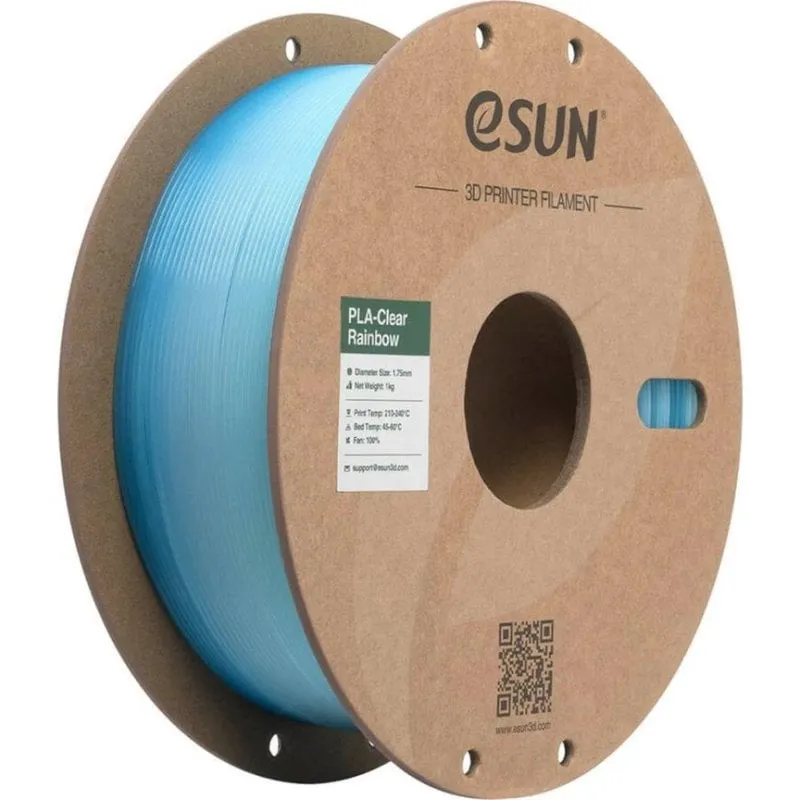Filamento PLA eSUN PLA-Clear Trasparente 1,75 mm Alta Rigidità Superficie Liscia - immagine 1