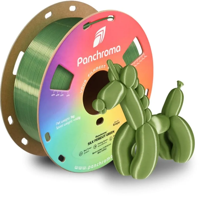 Filamento PLA Polymaker Panchroma Silk Verde 1,75 mm Sedoso Stampa Facile - immagine 1