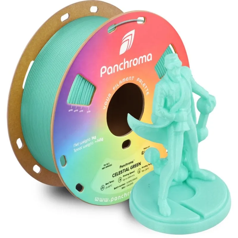 Filamento PLA Polymaker Panchroma Celestial Verde 1,75 mm Glitter Pastello - immagine 1