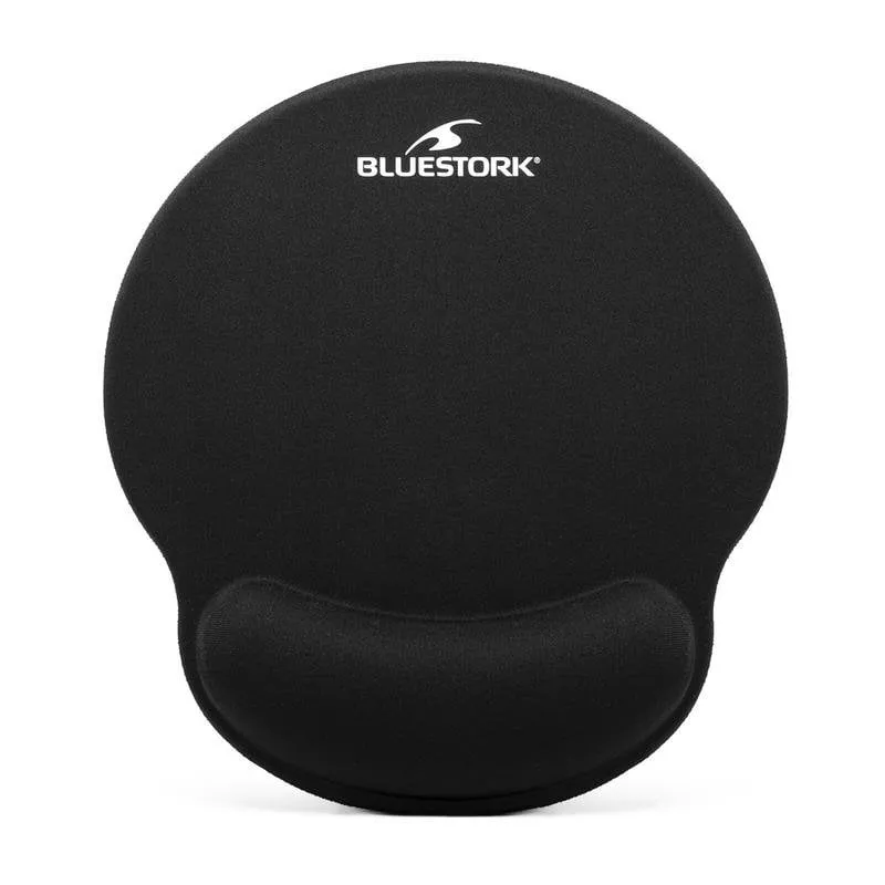 Tappetino Bluestork BS-PAD-ERGO Ergonomico con poggiapolsi in gel Nero - immagine 1