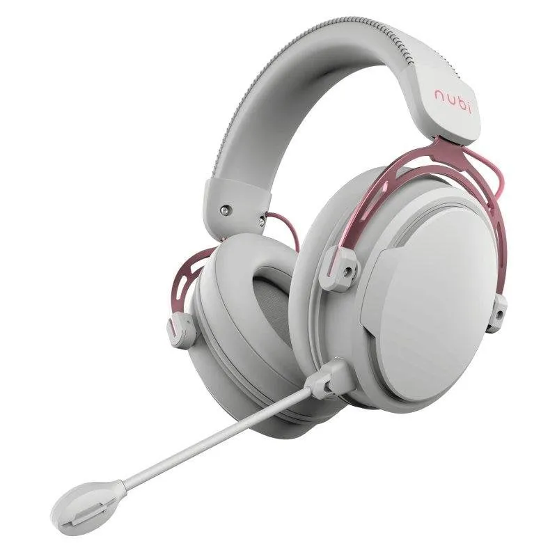 Auricolari Nubi NH1 cablati USB-C Gaming con microfono rimovibile e EQ, rosa oro - immagine 1