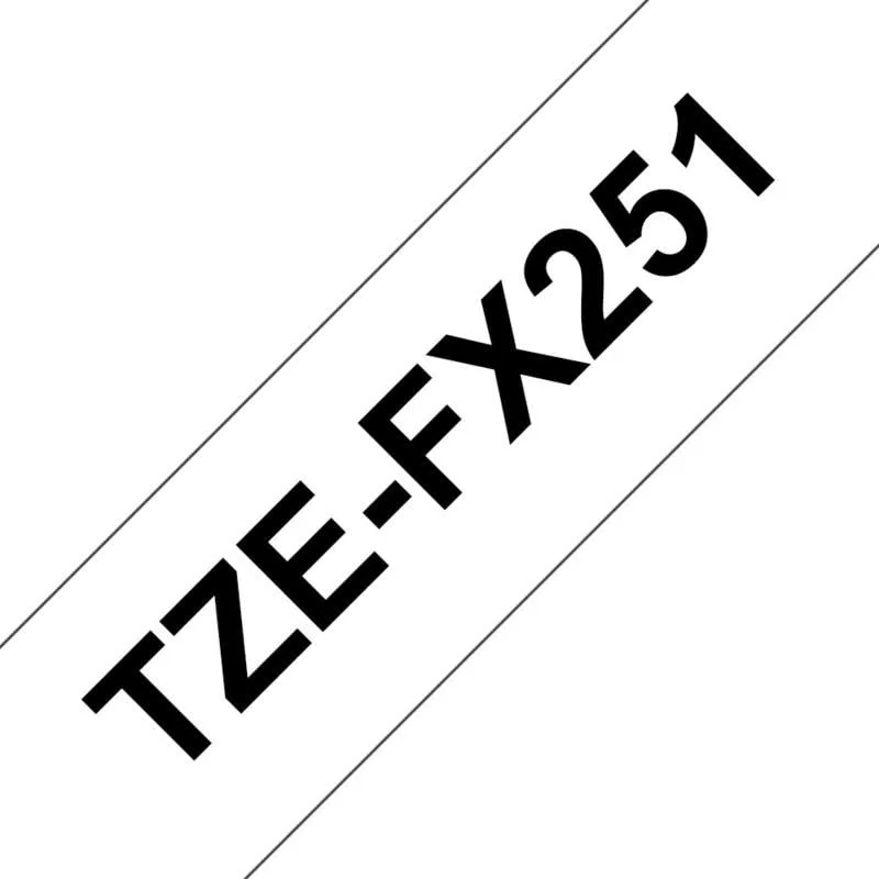 Cinta etichettatrice Brother TZE-FX251 24 mm laminata flessibile resistente - immagine 1