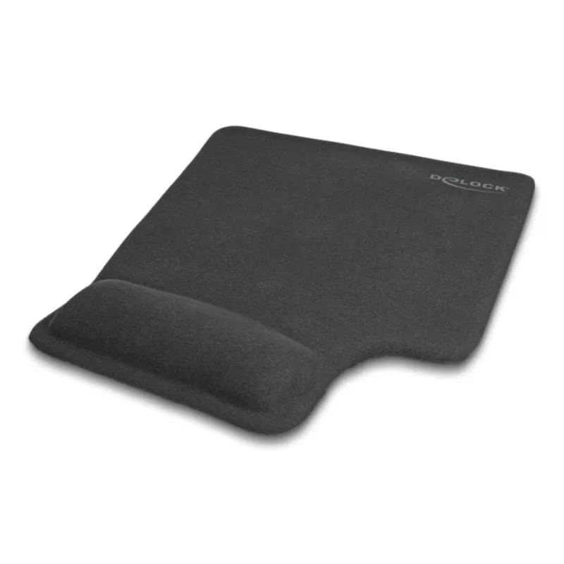 Alfombrilla Delock Ergonomica Poggiapolso Gel Mancini Nera - immagine 1