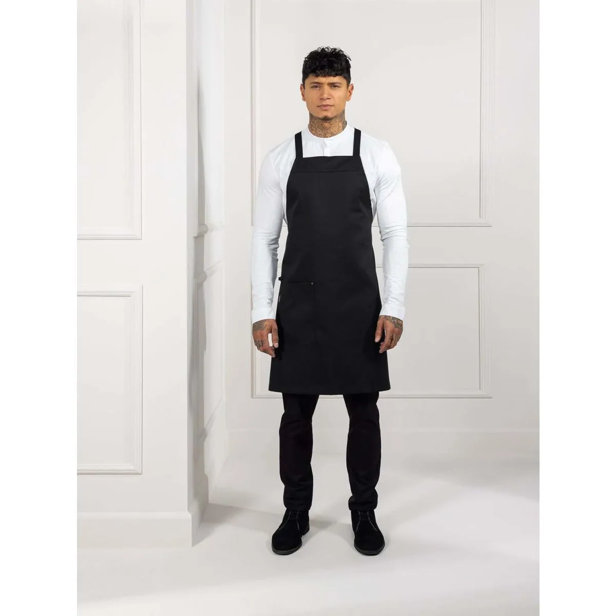 Le Nouveau Chef Grembiule da cucina Eden ; 78x84 cm (LxL); nero - immagine 1