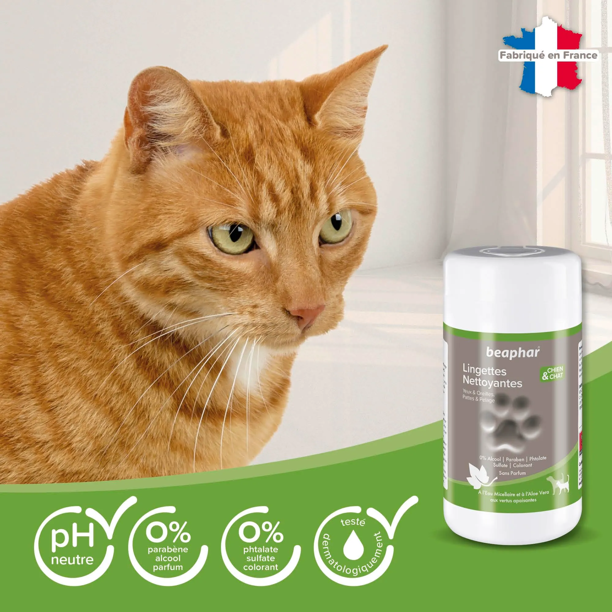 Beaphar Salviette per la Pulizia di Zampe e Gatti, per Cani, Pellicce, Occhi e Orecchie, 100 salviette - immagine 3