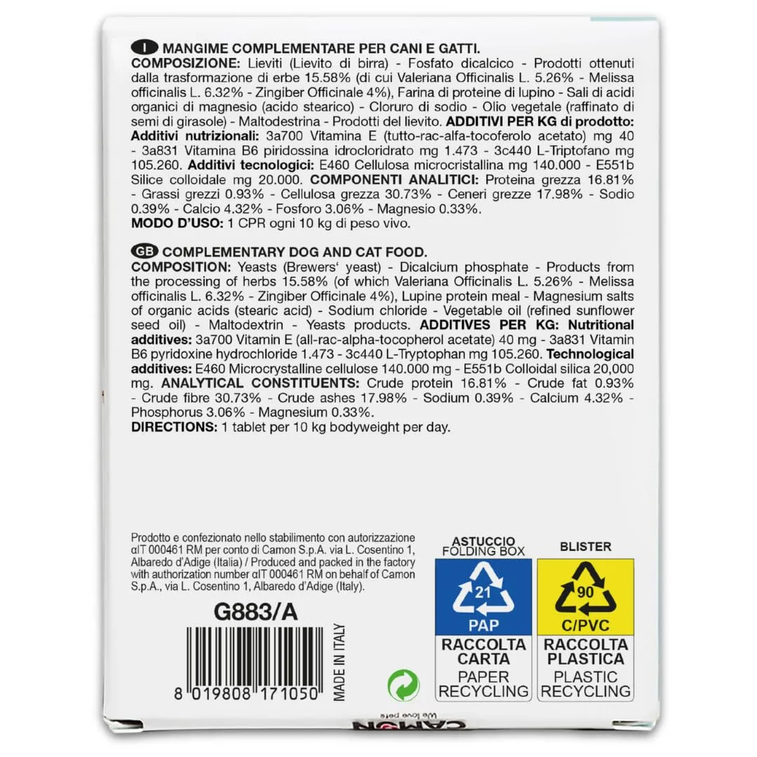 CAMON - Aequilibriavet, 30 Compresse da 1000mg, per Cane e Gatto - immagine 2