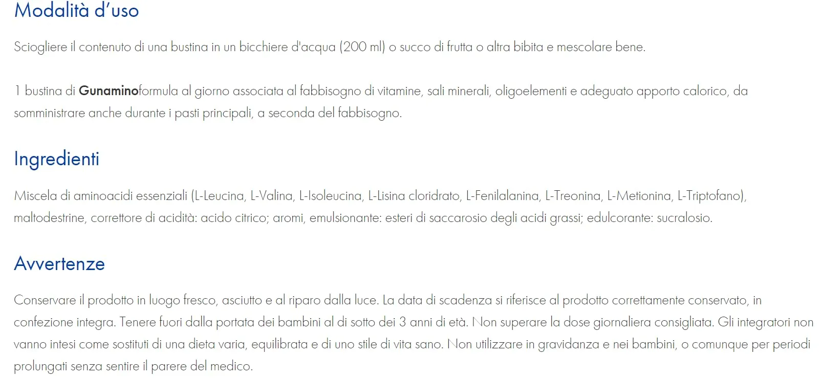 Gunamino formula 42 bustine da 6,5 gr - immagine 4