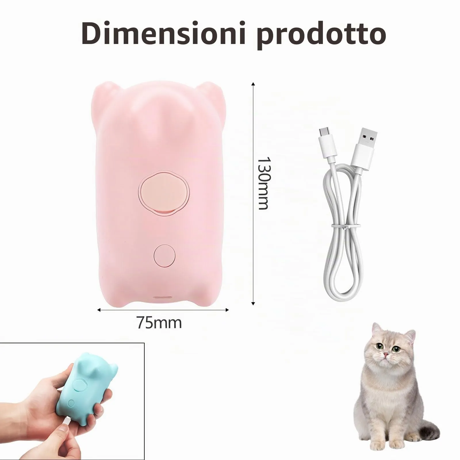 Chinoket Spazzola a Vapore 3 in 1 per Cani e Gatti - Pettine per Toelettatura e Rimozione dei Peli Con 2 Spruzzi (Rosa) - immagine 3