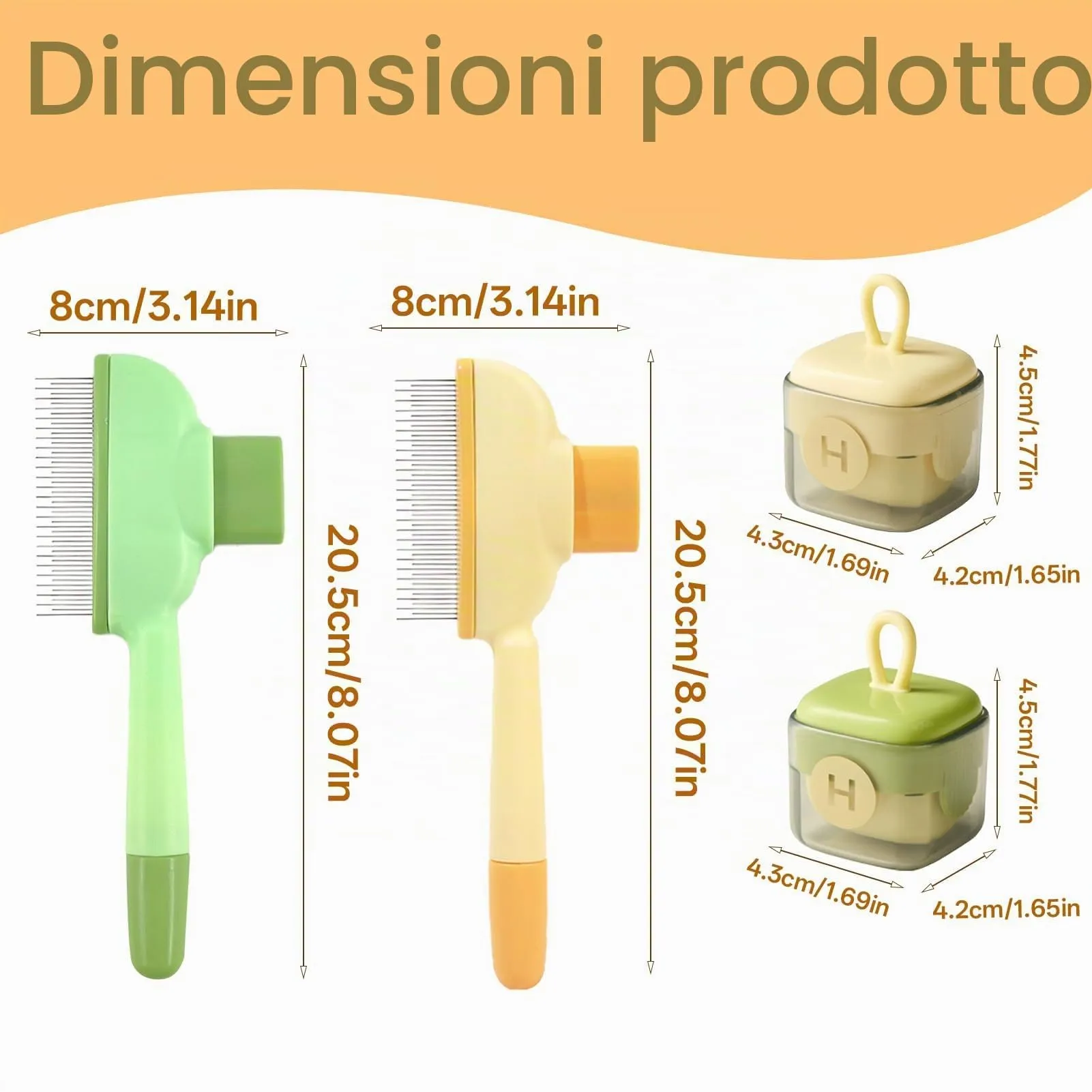 Peigne auto-pulente anti-pulci per gatti, guanti da toelettatura a doppia faccia, pettine per gatti, spazzola auto-pulente, pettine per gatti, pettine per cani, dispositivo da toelettatura per animali - immagine 2