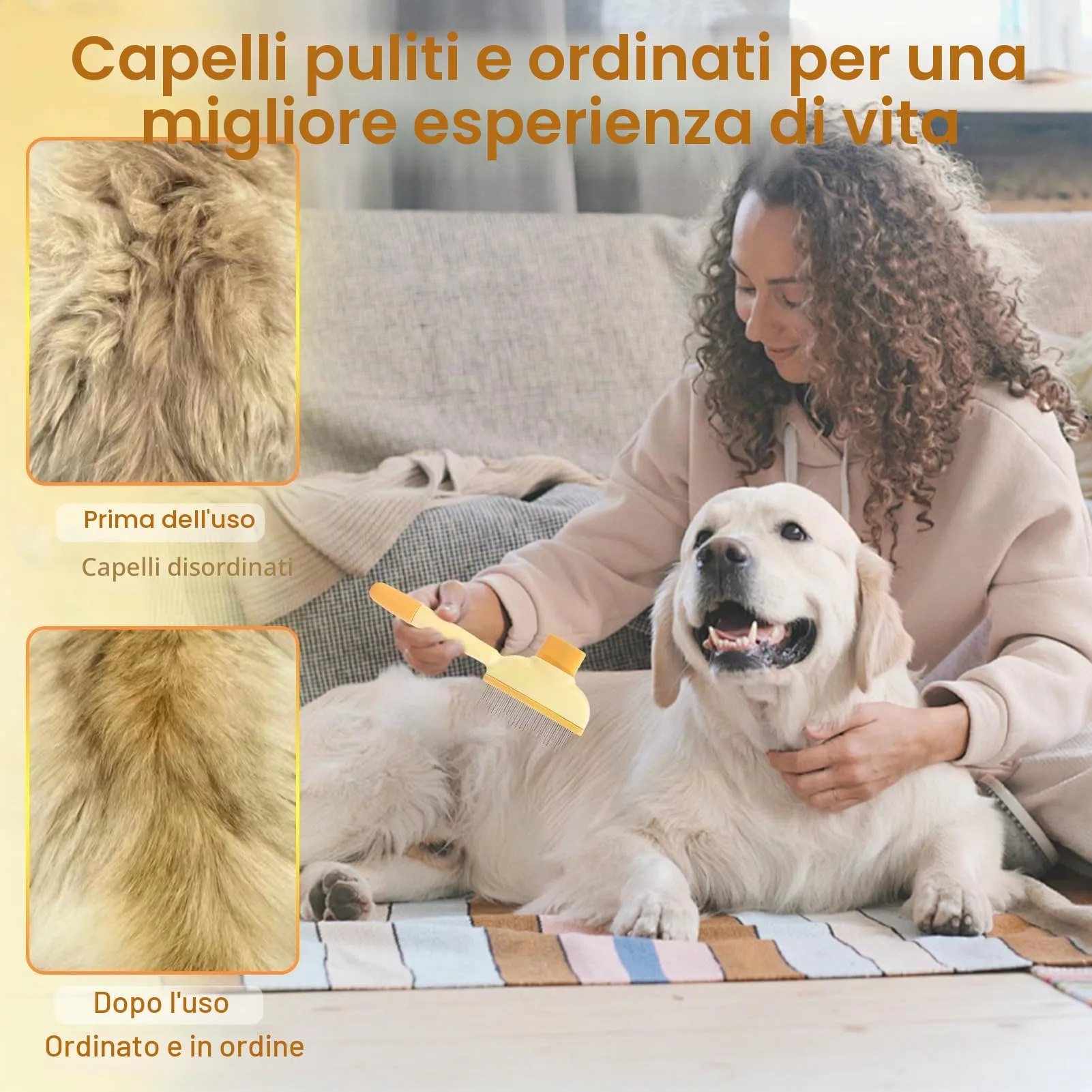 Peigne auto-pulente anti-pulci per gatti, guanti da toelettatura a doppia faccia, pettine per gatti, spazzola auto-pulente, pettine per gatti, pettine per cani, dispositivo da toelettatura per animali - immagine 5