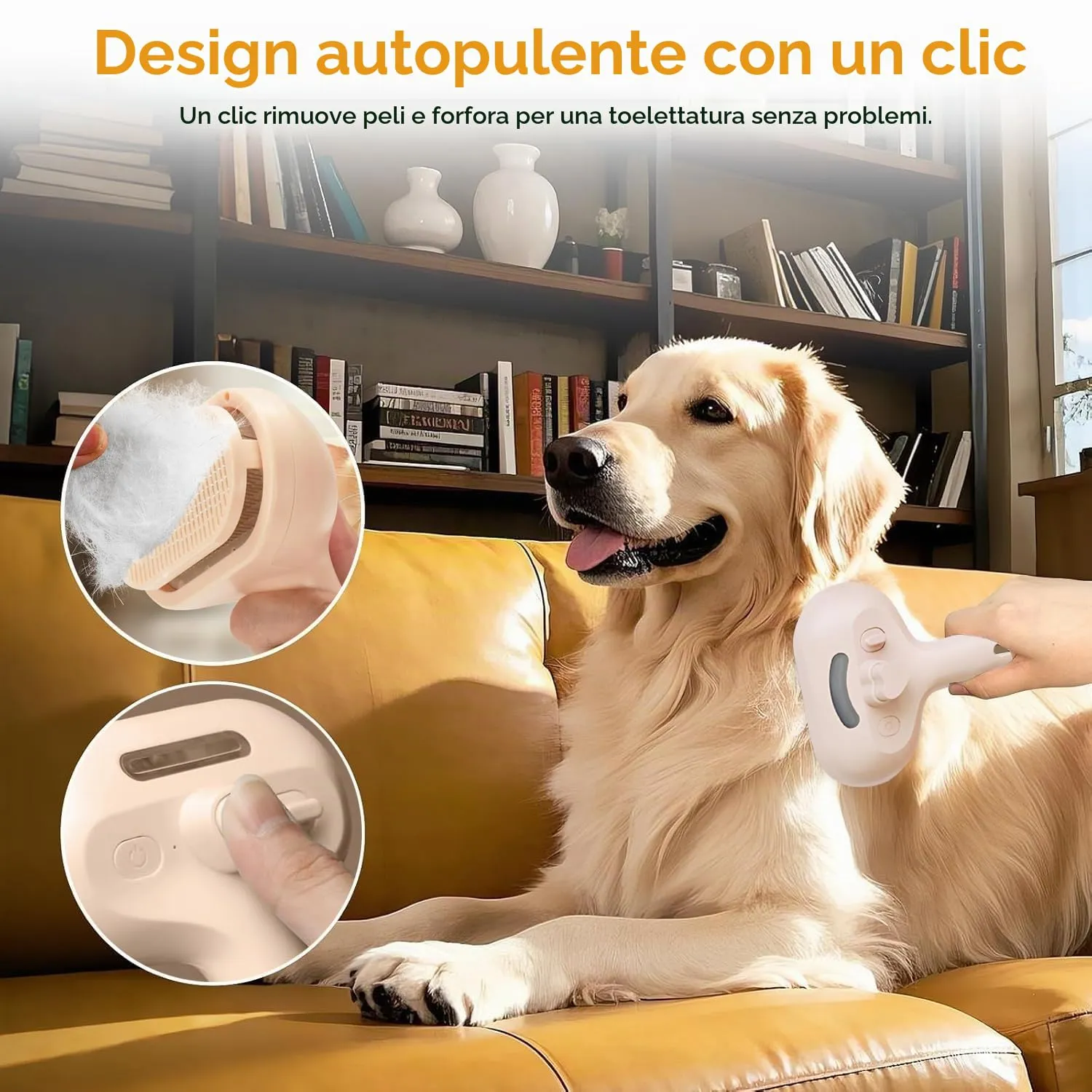 Spazzola a Vapore per Gatti, Spazzola Spray Multiuso per Cani e Gatti per la Perdita Del Pelo, Toelettatura Massaggiante, per Tutti Gli Animali a Pelo Lungo e Corto, Rosa - immagine 5