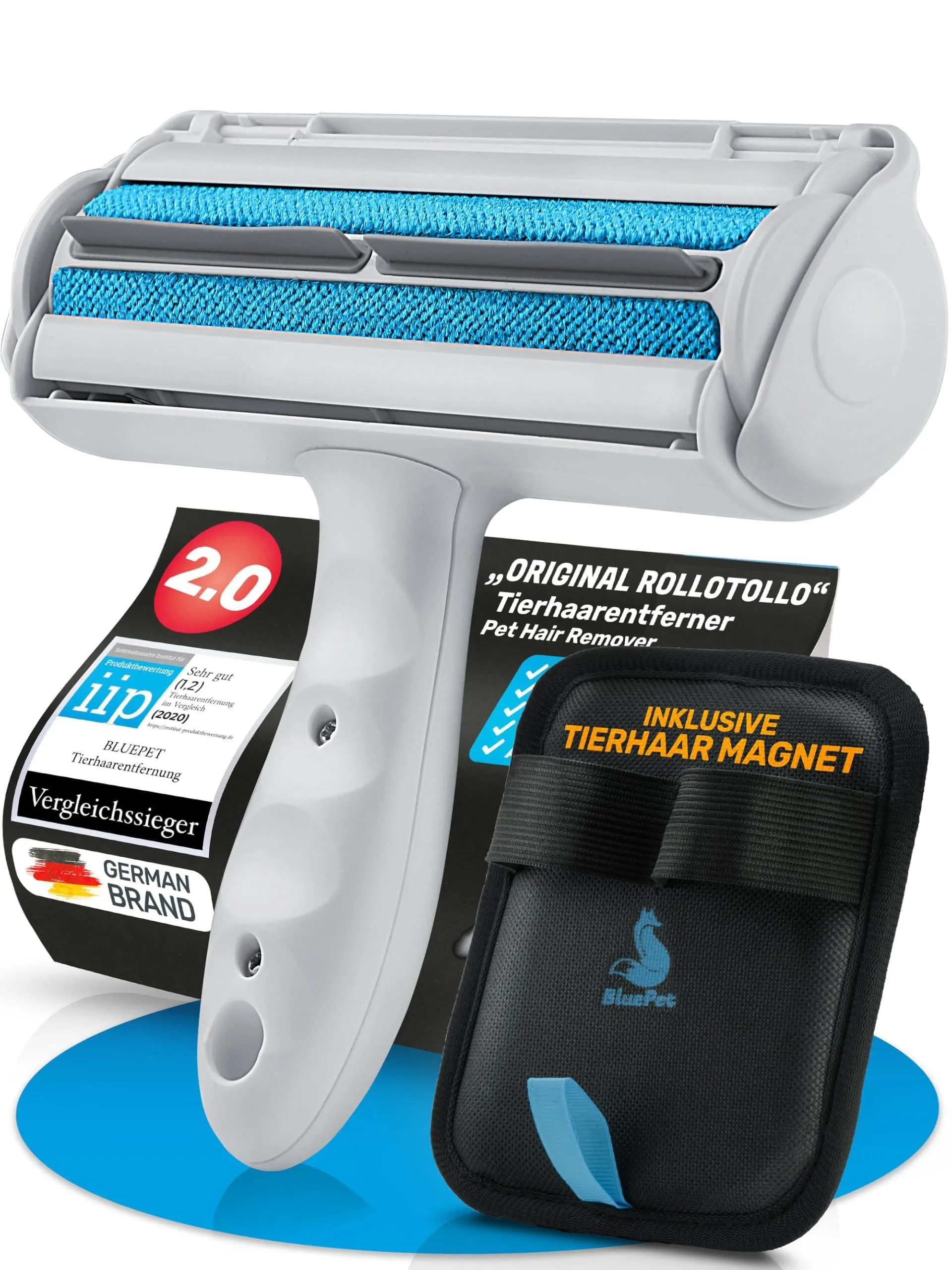 BluePet Spazzola Rimuovi Peli Animali, Riutilizzabile + Guanto Leva Pelo - immagine 1