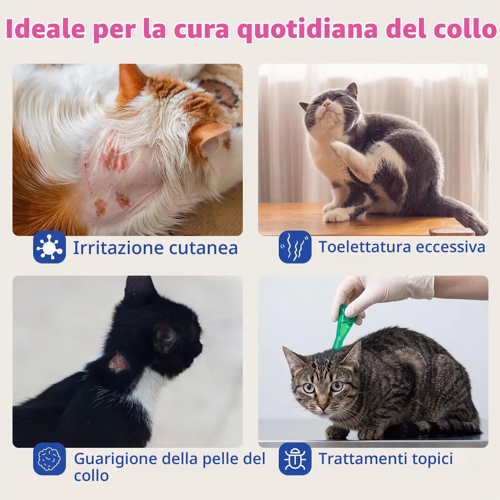 Set di 2 collari antigraffio per gatti - immagine 5