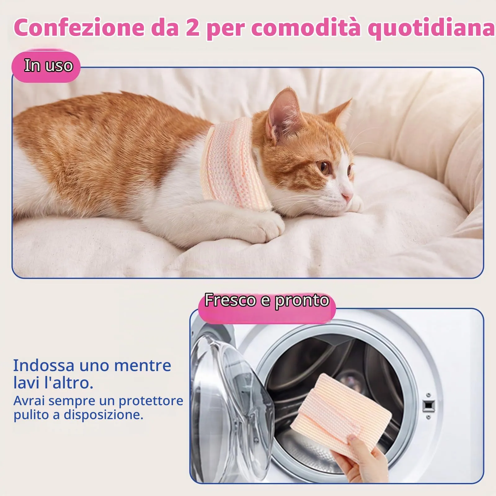 Set di 2 collari antigraffio per gatti - immagine 7