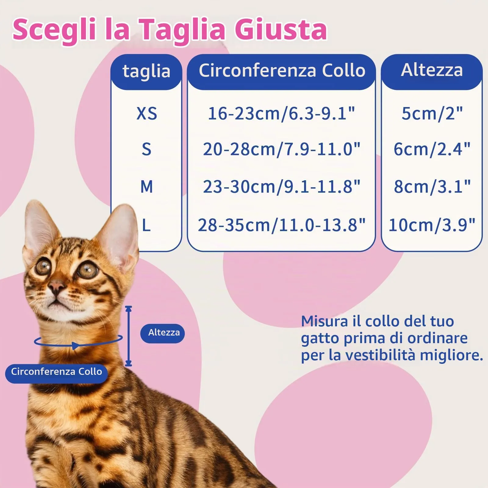 Collare anti-graffio per gatti, confezione da 2 pezzi, protezione morbida per il collo per gatti - immagine 6