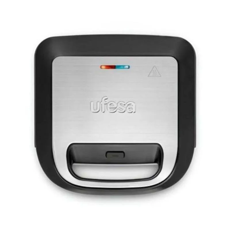Paniniera Ufesa 2 panini 750W esterno freddo manico freddo grigio/nero - immagine 1
