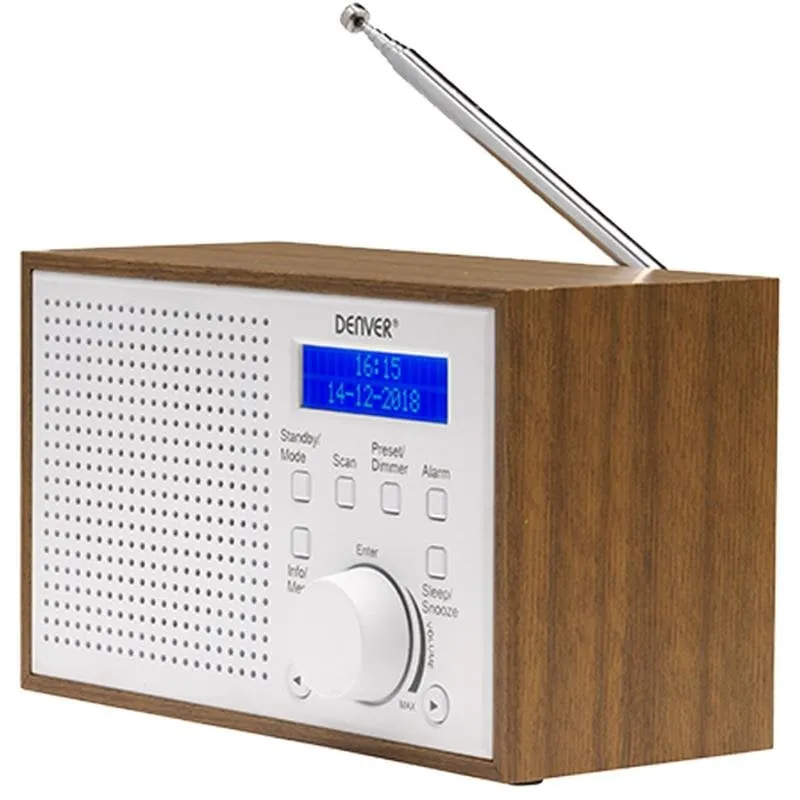 Radio Internet DAB+ FM 2W LCD Denver DAB-46WHITE - immagine 1