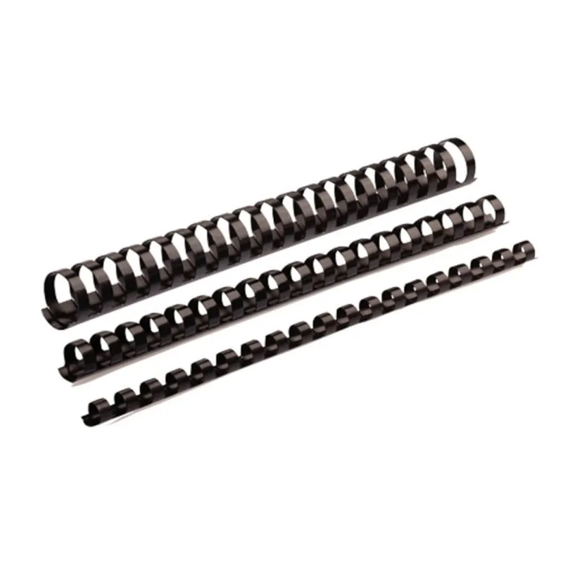 Anelli per Rilegatura Fellowes Pack 50 Neri 240 Fogli Plastica - immagine 1