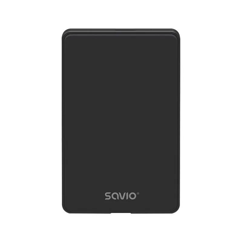 Caja PC Savio SAVAK-73 2.5" Alluminio Nero Compatta e Leggera USB 2.0 - immagine 1