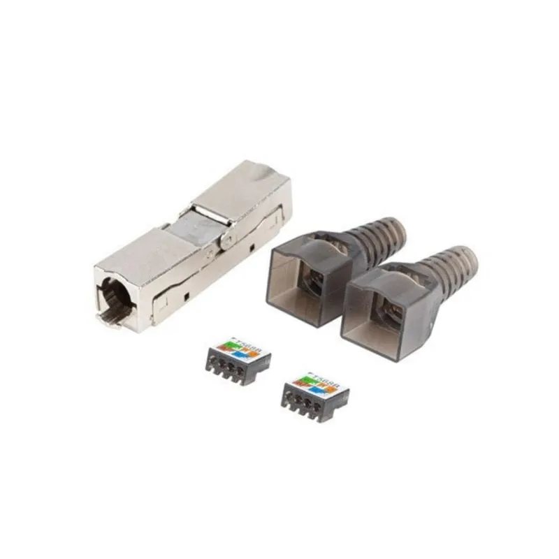 Connettore Adattatore LANBERG 2x RJ45 Cat6a FTP Plug 8P8C Tool-Less - immagine 1