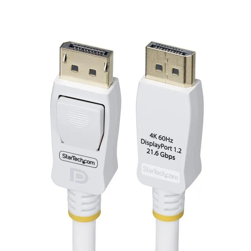 Cavo DisplayPort 1.2 StarTech 1,8m Bianco Certificato VESA 4K 60Hz - immagine 1