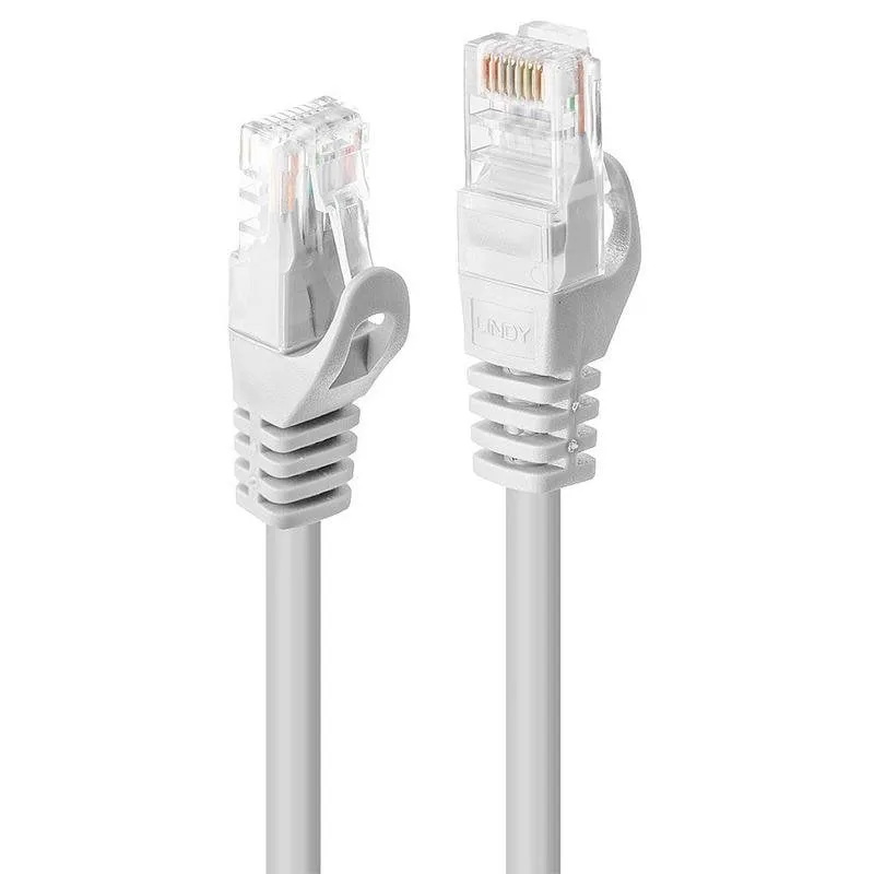 Cavo di rete Lindy Cat6 2 m U/UTP RJ-45 maschio a maschio bianco - immagine 1