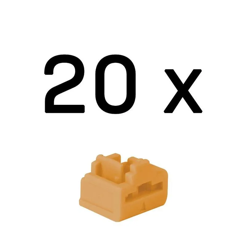 Bloccatore di porte RJ-45 Lindy Arancione 20 pezzi - immagine 1