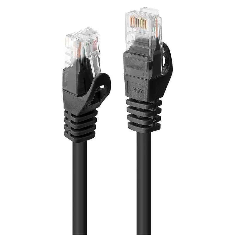 Cavo di rete Lindy Cat6 3 m U/UTP Nero RJ-45 a RJ-45 - immagine 1