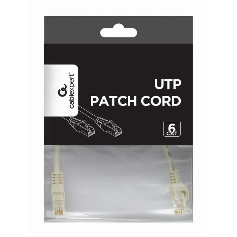 Cavo di rete UTP CAT6 Gembird patch cord 0,25 m grigio - immagine 1