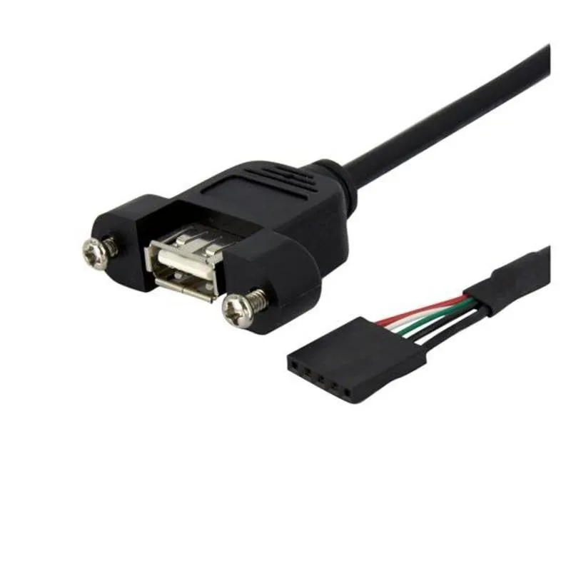 Cavo USB 2.0 per montaggio su pannello StarTech.com 30 cm femmina USB A - immagine 1
