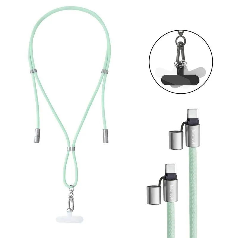 Collare USB-C Intenso Handykette Ricarica Rapida 60W 1,65m Verde - immagine 1