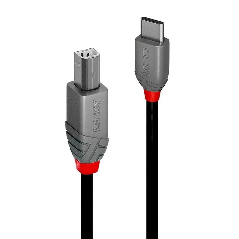 Cavo USB C verso USB B Lindy 3 m USB 2.0 Nero - immagine 1