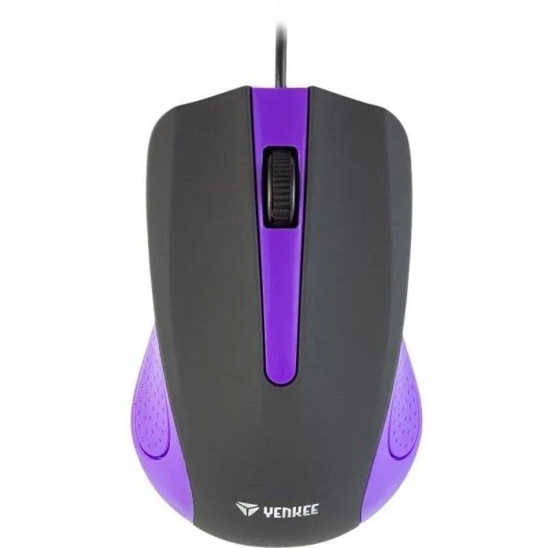 Mouse Yenkee Yms 1015pe USB 1000 DPI Nero/Viola Ergonomico - immagine 1
