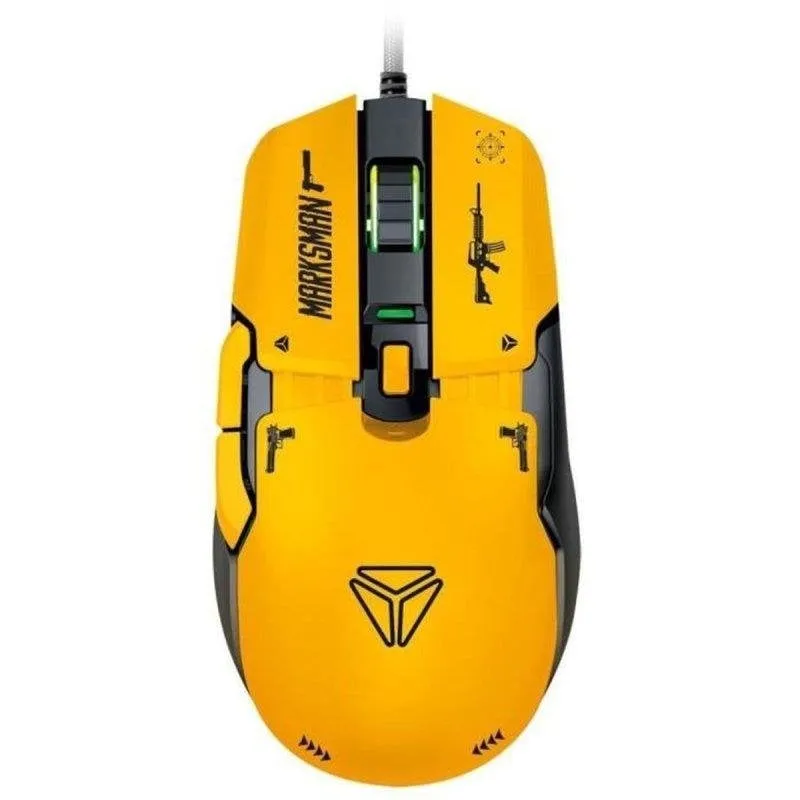 Ratón Yenkee YMS 3600YW Marksman USB 12400DPI RGB Modulare 6 Pulsanti Nero - immagine 1