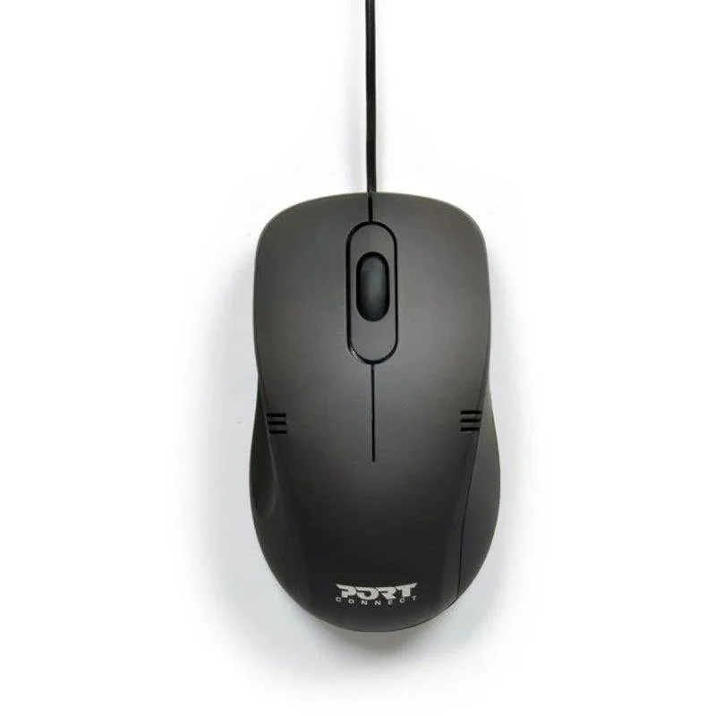 Mouse Port Designs 900400-pro USB-A Cablato Ambidestro 1000 DPI Nero - immagine 1