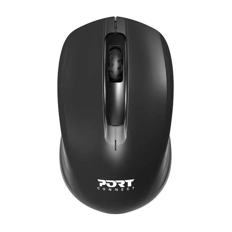 Mouse Port Designs 900508 Ambidestro Wireless 2.4 GHz 1000 DPI Nero - immagine 1