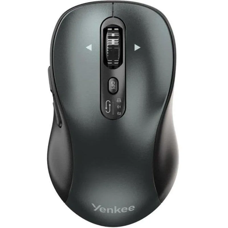 Mouse Yenkee YMS 2010BK Wireless Ricaricabile 2.4 GHz Bluetooth 3200 DPI Nero - immagine 1