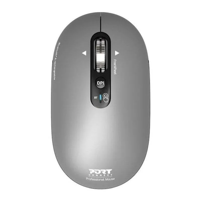Port Designs Pure 910009 Mouse Bluetooth 3200 DPI Grigio Ricaricabile - immagine 1