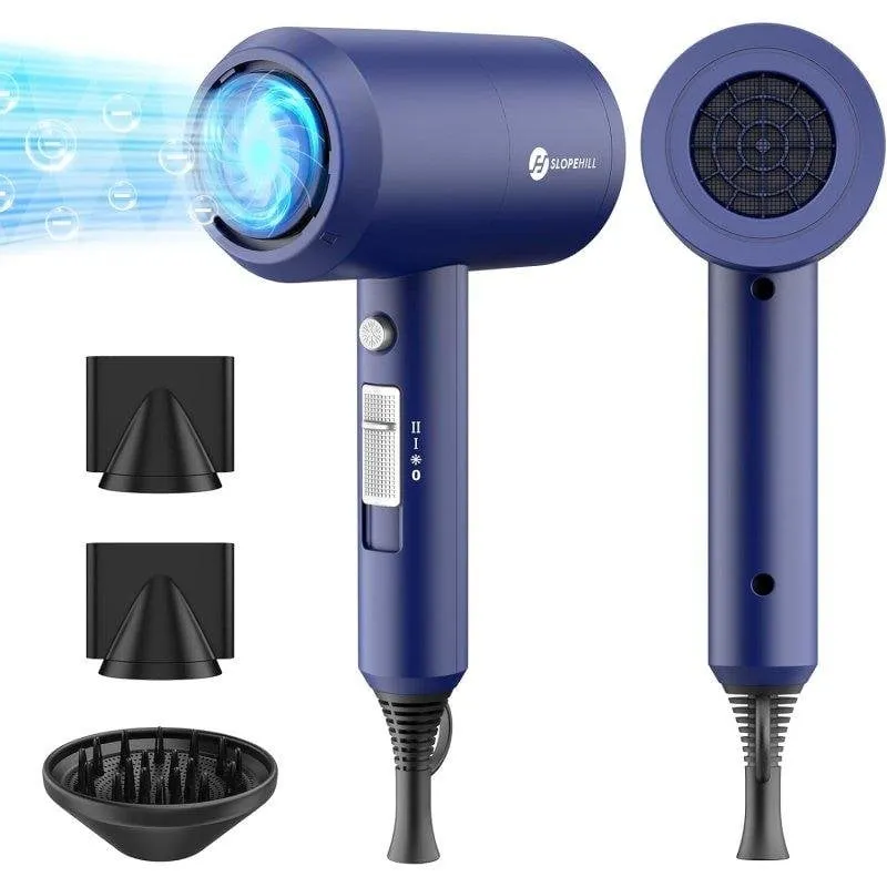 Phon Ionico Professionale Dam Electronics 1800W 2 Temperature 2 Velocità Blu - immagine 1