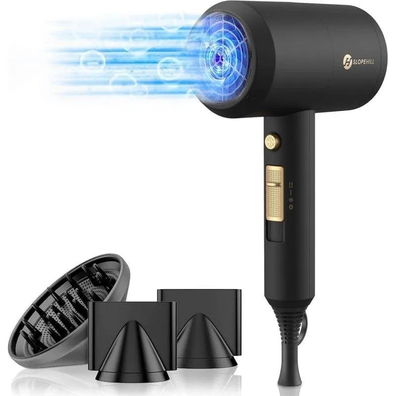 Phon Ionico Professionale Dam Electronics 1800W 2 Temperature 2 Velocità Nero - immagine 1