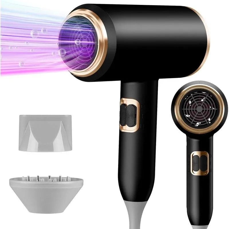 Phon Ionico Professionale Dam Electronics 2400W 3 Temperature 2 Velocità Nero - immagine 1