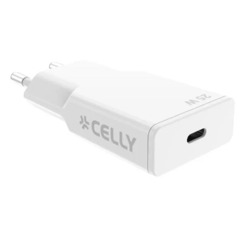 Caricatore USB-C 25W Celly SLIMTC1C25W Interno Bianco - immagine 1