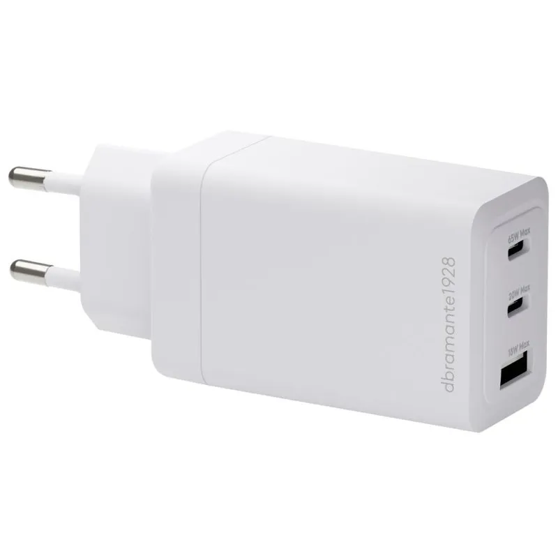 Caricatore USB-C 65W 2 Porte dbramante1928 Bianco - immagine 1